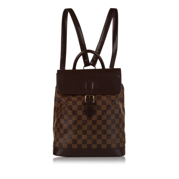 Damier Ebene Soho Brown Canvas Backpack - Picture 1 of 5
